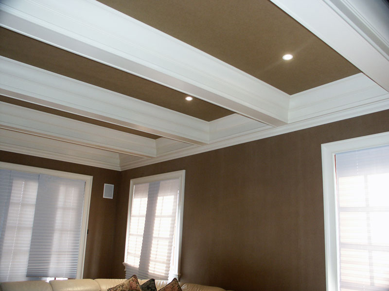 Custom Cauffered Coffered Ceilings Box Beams Crown Moulding Reno